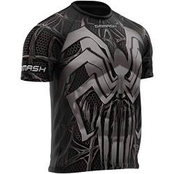 SMMASH Venomous Sport Herren Kurze Lose Trainingsshirt, Universelle Ganzjährige Sportshirt, Tshirt Atmungsaktiv und Leicht für Crossfit, Ocr, Laufshirt, Hergestellt in der EU (M) von SMMASH