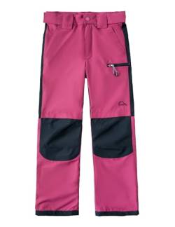 SMONTY Kinder Softshellhose mit Netzfutter Winddicht Wasserabweisend Atmungsaktiv Feuchtigkeitsableitend Schnelltrocknend und Verschleißfest Wanderhose Outdoor Sporthosen(HOT PINK 11-12) von SMONTY