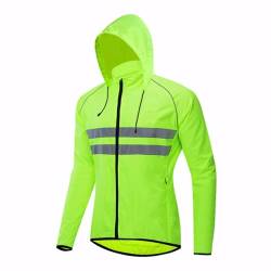 Fahrradjacke Damen Reflektierende Herren Wasserdicht Atmungsaktiv Sommer Laufjacke Damen Regenjacke Radjacke Windjacke Softshelljacke MTB Radsport Jacke Für Radfahren Laufen Wandern,Green-M von SMTSEC