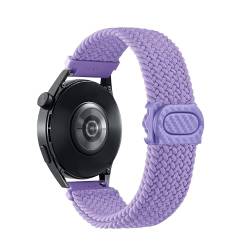 SMYAOSI 20mm Armband für Garmin Vivoactive 5/Vivomove Trend/Forerunner 158/Forerunner 55, Verstellbarer Geflochtener Elastischer Sportarmband Nylon Armbänder für Polar Ignite/Unite (Violett) von SMYAOSI