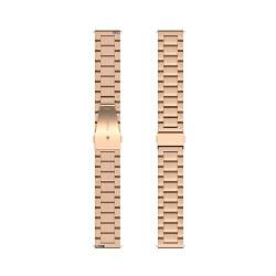 SMYAOSI 20mm Metall Uhrenarmband für Xiaomi Watch 2 Smartwatch, Ersatz Poliert Edelstahl Gebürstet Armband für Herren Damen Xiaomi Watch 2 Strap mit Schmetterlingsschnalle (Gold Rosa) von SMYAOSI