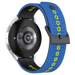 SMYAOSI 20mm Silikon Uhrenarmband Schnellspanner - Weich Gummi Ersatz Uhrband für Smartwatch - Mehrere Farben für Herren Damen - wasserdichte Sport Edelstahlschnalle - 22mm (22mm, Blau+Schwarz+Grün) von SMYAOSI