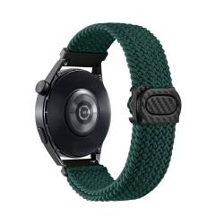 SMYAOSI 22mm Armband für Galaxy Watch 3 45mm/Galaxy Watch 46mm/Gear S3 Classic/Frontier, Verstellbarer Geflochtener Elastischer Sportarmband Nylon Armbänder für Forerunner 745 (Grün) von SMYAOSI