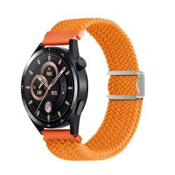 SMYAOSI 22mm Magnetbänder Armband für Huawei Watch GT4 46mm/Huawei Watch 4 Pro, Verstellbarer Geflochtener Elastischer Sportarmband Nylon Armband für Amazfit Bip 5/GTR 4/GTR3/GTR2 (Orange) von SMYAOSI