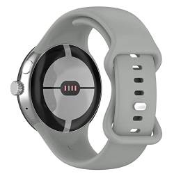 SMYAOSI Armbänder Silikon für Google Pixel Watch 2/Google Pixel Watch, Verstellbares Armband für Damen und Herren, Sportband Ersatzarmband für Google Pixel Watch 2 Smartwatch (Grau) von SMYAOSI