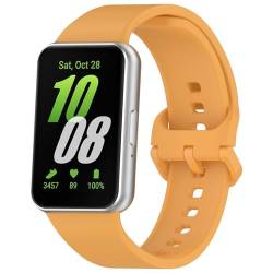 SMYAOSI Armband für Galaxy Fit 3 (SM-R390), Männer Frauen Armbänder, Silikon Sport Uhrenarmband Replacement Fitness Wechselarmband für Galaxy Fit3 SM-R390 Smartband Strap (Gelb) von SMYAOSI