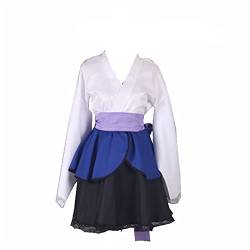 SMchwbc Cosplay 6 Arten Anime Lolita Kleid Frauen Cosplay Kostüm Akatsuki Kimono Maid Kleid Uchiha Sasuke Lolita Kleidung Anzug Dienstmädchen-Outfit (Color : SetE, Size : XXL) von SMchwbc
