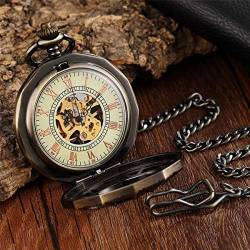 Einzigartige Hohle römische mechanische Taschenuhr antike Spinne gravierte Halskette Unisex Herren Vintage hängende Uhr Taschenuhr Geschenke für die Familie von SNEN-ESDG