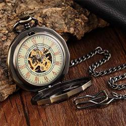 Einzigartige Hohle römische mechanische Taschenuhr antike Spinne gravierte Halskette Unisex Herren Vintage hängende Uhr Taschenuhr von SNEN-ESDG