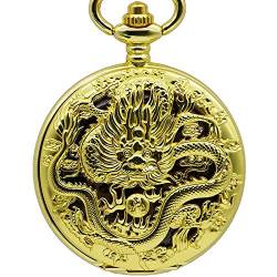 Exquisite Skelett-Drachen-Taschenuhr, Herren-Kette, Halskette, Taschenuhren, Taschenuhr, Geschenke für die Familie, zum Dekorieren von SNEN-ESDG