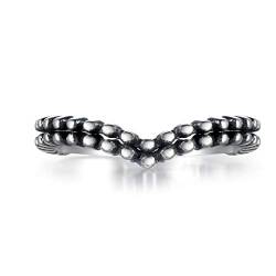 snorso Chevron Ring, verstellbar Retro Sterling Silber V Form Stapeln, Midi Finger Daumen knucle Ring für Frauen von SNORSO