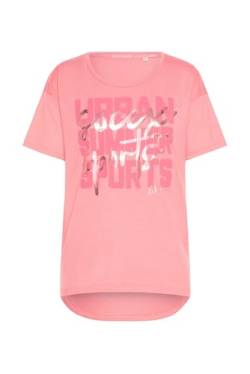 SOCCX Damen Oversized T-Shirt mit Print-Artworks Peachy Rose XL von SOCCX