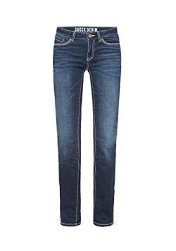 SOCCX Damen Regular Fit Jeans RO:My mit Kontrastnähten Dark Blue 26 30 von SOCCX