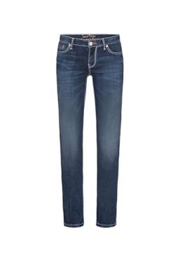 SOCCX Damen Regular Fit Jeans RO:My mit weißen Nähten Dark Used Vintage 30 34 von SOCCX