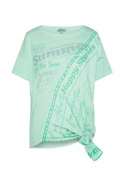 SOCCX Damen T-Shirt im Materialmix mit Knotensaum Leafy Mint M von SOCCX