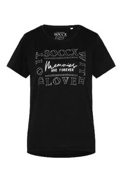 SOCCX Damen T-Shirt mit Kunstdruck Black M von SOCCX