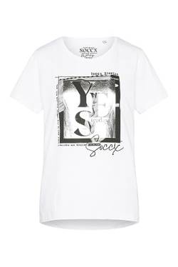 SOCCX Damen T-Shirt mit Kunstdruck Opticwhite M von SOCCX