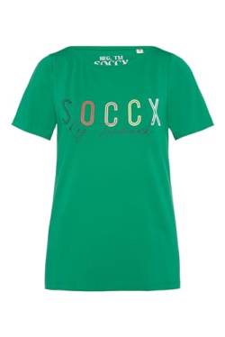 SOCCX Damen T-Shirt mit U-Boot-Ausschnitt Active Green M von SOCCX