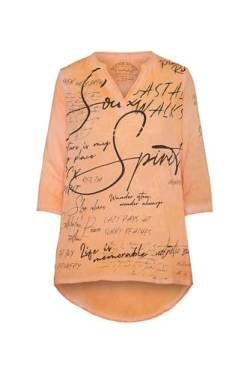 SOCCX Damen Tunika-Bluse mit Logo Artworks Apricot Blush XL von SOCCX