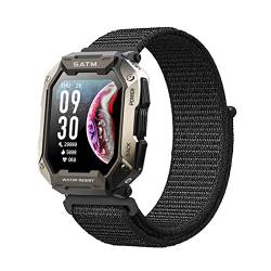 SOCFLO Nylon Armband für C20 Smartwatch/Tank M1 Smartwatch Armband, Verstellbares Sport Dehnbarer Ersatz Armband Kompatibel mit C20 Smartwatch/Tank M1 Smartwatch Armband (3) von SOCFLO