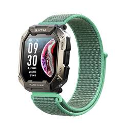 SOCFLO Nylon Armband für C20 Smartwatch/Tank M1 Smartwatch Armband, Verstellbares Sport Dehnbarer Ersatz Armband Kompatibel mit C20 Smartwatch/Tank M1 Smartwatch Armband (7) von SOCFLO