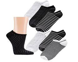 SOCK 4 FUN Damen Socken,6Pack,35/38,Schwarz/Weiss von SOCK 4 FUN