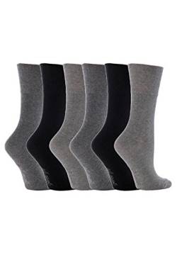 6 Paar Gentle Grip Socken für Damen, weich und feminin mit Wabenoberteil für zusätzlichen Komfort 4-8 UK, 37-42 Eur von SOCK SHOP GENTLE GRIP