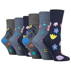 6 Paar Socken Shop Everyday Gentle Grip Socken Damen 37-42 Siehe verschiedene Variationen und Designs, 6 x RH255 von SOCK SHOP GENTLE GRIP