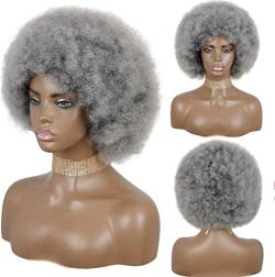 Perücken Herren Perücke Damen Weiche Afro Perücke 70er Jahre Für Frauen Afro Kinky Curly Hair Perücken Natürliche Kurze Afro Curly Perücke Perücke Täglich (Color : G, Size : A) von SOCUY