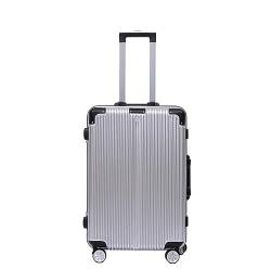 Reisekoffer Rollkoffer Koffer Trolley 20/24-Zoll-Koffer, Gepäck, druckfest, Hartschalenkoffer mit Wasserdichten Rädern Koffer Gepäck (Color : Silver, Size : 20 inch) von SOCUY