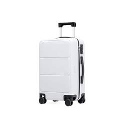 Reisekoffer Rollkoffer Koffer Trolley 20-Zoll-Gepäck Mit Spinnerrädern, Gepäck, Das Mit TSA-Schloss Im Flugzeug Transportiert Werden Kann Koffer Gepäck (Color : White, Size : 20inch) von SOCUY