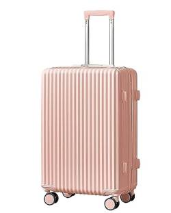 Reisekoffer Rollkoffer Koffer Trolley ABS-Hartschalenkoffer Mit Rädern, Nass- Und Trockentrenntasche, Leichtes Gepäck Koffer Gepäck (Color : Pink, Size : 24 inch) von SOCUY