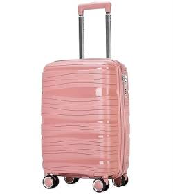 Reisekoffer Rollkoffer Koffer Trolley Reisekoffer Mit Spinnerrädern, Leichten Ergonomischen Griffen, Reisekoffer Koffer Gepäck (Color : Pink, Size : 18inch) von SOCUY