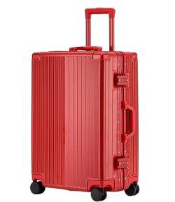 Reisekoffer Rollkoffer Koffer Trolley Universeller Hartgepäck-Koffer Mit Sicherem Zahlenschloss. 360 ° Universal-Rollgepäck Koffer Gepäck (Color : Rood, Size : 24 inch) von SOCUY