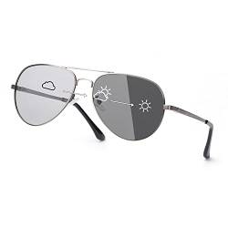 Polarisierte Sonnenbrille Herren Photochromatisch für Fahren Draussen Sports mit Ultraleicht Metallrahmen Leicht UV400 Schutz von SODQW