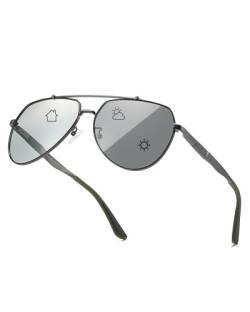 SODQW Polarisierte sonnenbrille selbsttönend Herren photochrome sonnenbrille Anti-Glanz UV400-Schutz Brille Radfahren Laufen Golf von SODQW