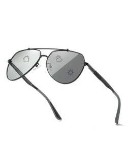 SODQW Polarisierte sonnenbrille selbsttönend Herren photochrome sonnenbrille Anti-Glanz UV400-Schutz Brille Radfahren Laufen Golf von SODQW