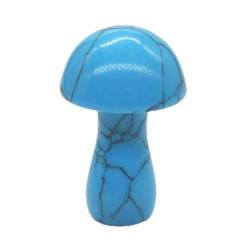 For 1 Stück Mini-Pilz-Statue, Natursteine, geschnitzte Dekoration, Quarz, handpoliert, Schmuckstück, Geschenk, Raumdekoration, dekorative Steine ​​(Farbe: Opalit) WEISHENYIN ( Color : Blue Turquoise ) von SOEJJWKP