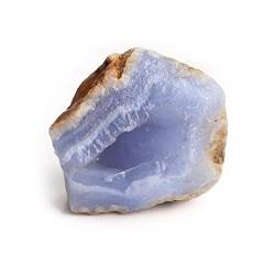 Kristall 1 Packung natürlicher roher blauer Chalcedon, unregelmäßiger, dicker, gebänderter Achat, Kristallstein, Quarzproben, Mineralien, geeignet for die Dekoration zu Hause und im Büro WEISHENYIN ( von SOEJJWKP