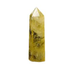 SOEJJWKP 1 Stück natürlicher Citrin-Kristall, Spitze, Obelisk, gelber Quarzstab, schöne Verzierung for Heimdekoration, Reiki-Steinpyramide WEISHENYIN (Material : 70-80mm) von SOEJJWKP