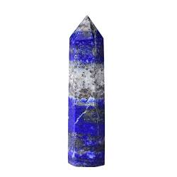 SOEJJWKP 1PC Natursteine ​​Kristall Punkt 36 Farbe Turm Amethyst Rosenquarz Stein Erz Obelisk Hause Ornamente WEISHENYIN (Color : Lapis Lazuli_70-80mm) von SOEJJWKP