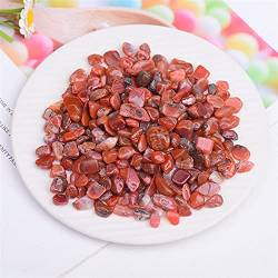 SOEJJWKP 50 g-100 g natürlicher Quarz, weiß, Mini-Felsprobe, Heimdekoration, bunt, for Aquarium, Stein, modisch, einfach (Farbe: Opal, Größe: 50 g) WEISHENYIN (Color : Red Agate2_100g) von SOEJJWKP