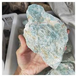 SOEJJWKP Natürlicher roher Amazonit-Rohstein, natürliche Quarzkristalle, Stein-Dingchi WEISHENYIN (Material : 350-450g) von SOEJJWKP