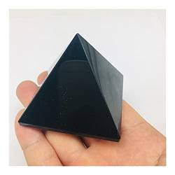SOEJJWKP Stein 4–10 cm, natürlicher Kristall, Schwarze Obsidian-Pyramide, natürliche dreieckige Kristallspitze, Balance-Edelstein-Dekoration WEISHENYIN (Material : 10cm) von SOEJJWKP