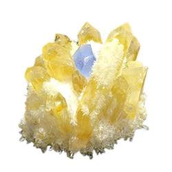 SOEJJWKP Stein 500–620 g natürlicher gelber Geister-Phantomquarz-Kristall-Cluster Felssteinen und Kristallen, Exemplar, Heimdeko-Dingchi WEISHENYIN (Color : Gray) von SOEJJWKP