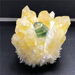 SOEJJWKP Stein 500–620 g natürlicher gelber Geister-Phantomquarz-Kristall-Cluster Felssteinen und Kristallen, Exemplar, Heimdeko-Dingchi WEISHENYIN (Color : XS) von SOEJJWKP