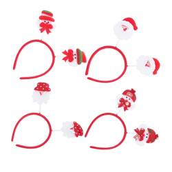 SOESFOUFU 4 Stück Stirnband mit weihnachtlichem Glanz leuchtendes Stirnband Weihnachtsmann-Stirnband weihnachtsparty accessoires Weihnachtsfeier-Accessoires Tiara Weihnachtskopfschmuck LED von SOESFOUFU