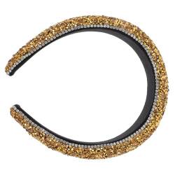 SOESFOUFU Barockes Stirnband Stoffstirnband Barocke Einrichtung Breites Stirnband Glitzerndes Haarband Mit Kristallperlen Haarschmuck Geschwollen Strasssteine Mit Diamant Kopfbedeckung von SOESFOUFU