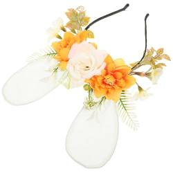 SOESFOUFU Hasenohr Stirnband Festival-Kopfbedeckung Ohr-Stirnband für Ostern Haarschmuck Tiara süßes Stirnband Blumen-Hasenohren-Stirnband kleines Mädchen künstliche Tier Kind Stoff von SOESFOUFU