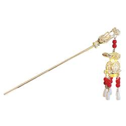 SOESFOUFU Hochzeits-haarstab Vintage Haar Essstäbchen Vintage Perle Haarnadel Frauen Haarnadel Haar Stäbchen Chinesische Haar Baumelnde Haarnadel Hair Stick Pin Metall Hase Damen Haarklammer von SOESFOUFU